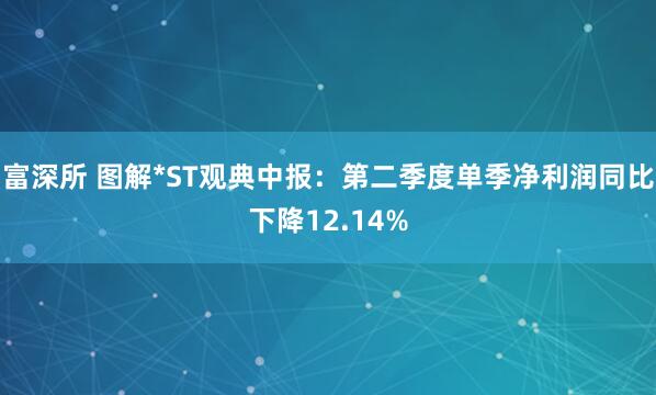 富深所 图解*ST观典中报：第二季度单季净利润同比下降12.14%