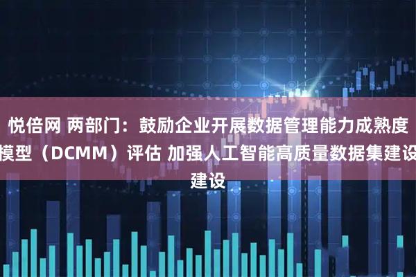 悦倍网 两部门：鼓励企业开展数据管理能力成熟度模型（DCMM）评估 加强人工智能高质量数据集建设